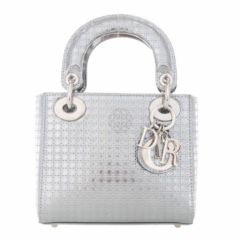 Lady dior silver on sale bag